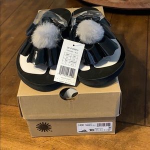 NIB Ugg black sandal. Size 10